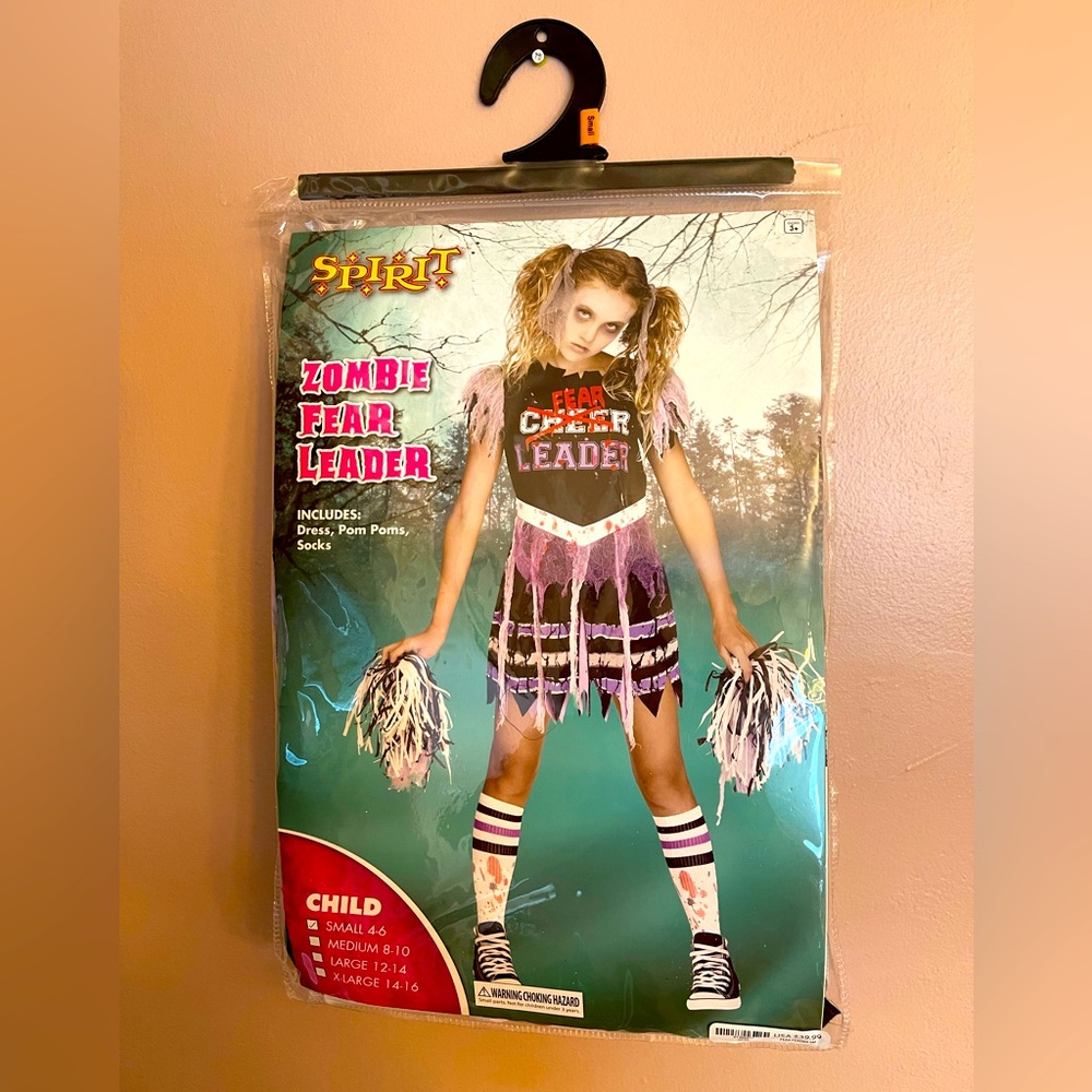 Zombie Cheerleader child size S 4-6 New